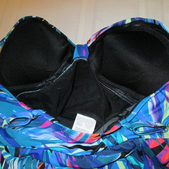 Swim Solutions Printed Bow-Front Swim Dress NWT sz 18 - Picture 9 of 11